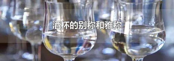 酒杯的别称和雅称