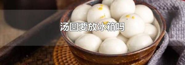 汤圆要放冰箱吗