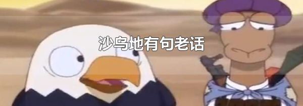 沙乌地有句老话