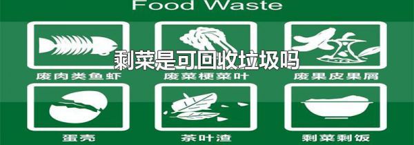 剩菜是可回收垃圾吗