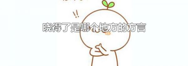 晓得了是哪个地方的方言