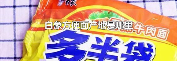 白象方便面产地是哪里