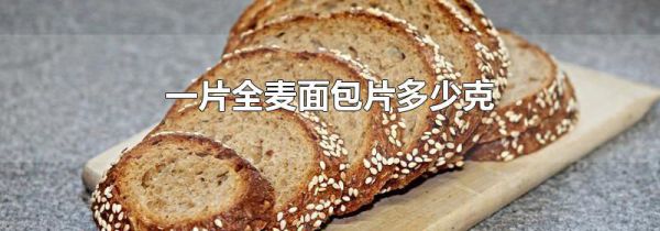 一片全麦面包片多少克
