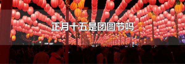 正月十五是团圆节吗