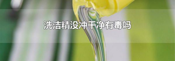 洗洁精没冲干净有毒吗