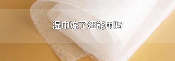 湿巾冻了还能用吗