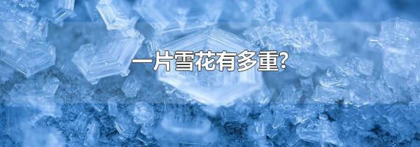 一片雪花有多重?