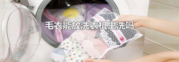 毛衣能放洗衣机里洗吗