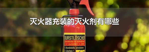 灭火器充装的灭火剂有哪些