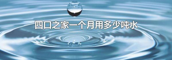 四口之家一个月用多少吨水