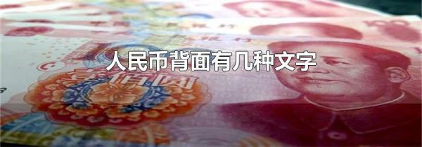 人民币背面有几种文字