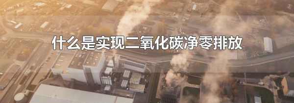 什么是实现二氧化碳净零排放