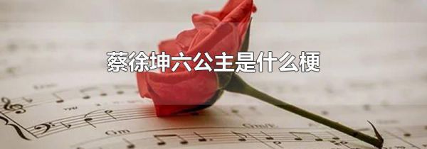 蔡徐坤六公主是什么梗