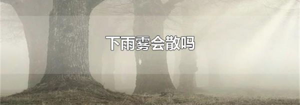 下雨雾会散吗