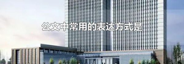 公文中常用的表达方式是