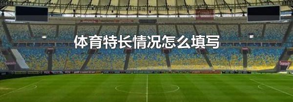 体育特长情况怎么填写