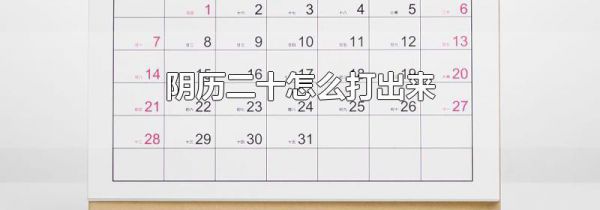 阴历二十怎么打出来