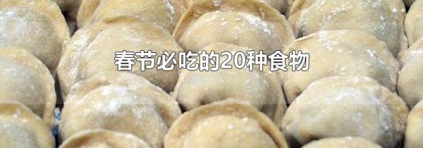 春节必吃的20种食物