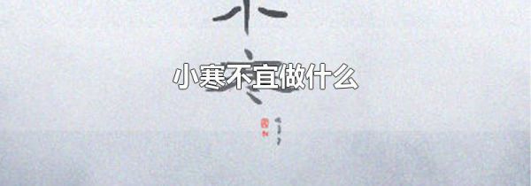 小寒不宜做什么
