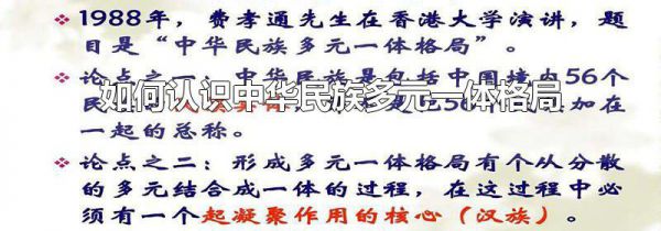 如何认识中华民族多元一体格局