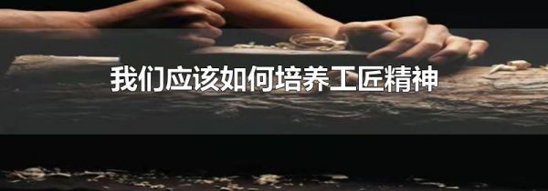 我们应该如何培养工匠精神