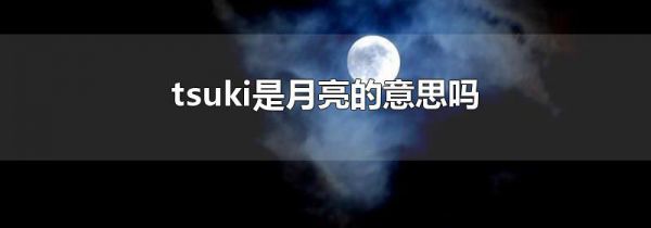 tsuki是月亮的意思吗