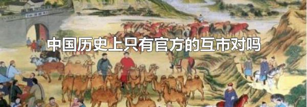 中国历史上只有官方的互市对吗