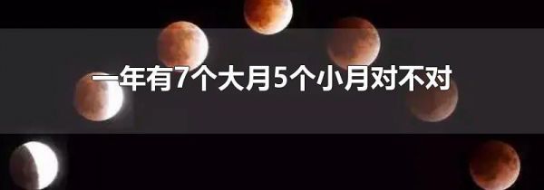 一年有7个大月5个小月对不对