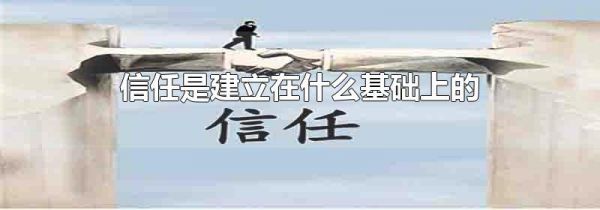信任是建立在什么基础上的