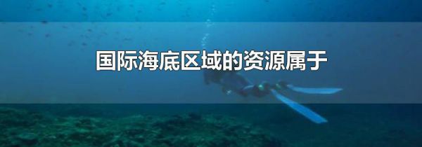 国际海底区域的资源属于