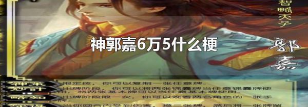 神郭嘉6万5什么梗