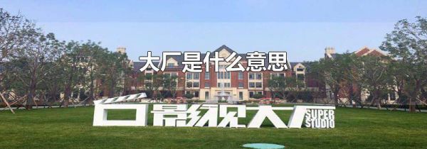 大厂是什么意思