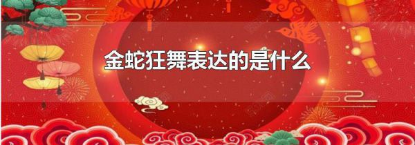 金蛇狂舞表达的是什么