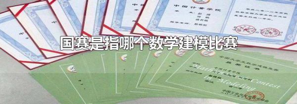 国赛是指哪个数学建模比赛