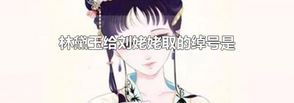 林黛玉给刘姥姥取的绰号是