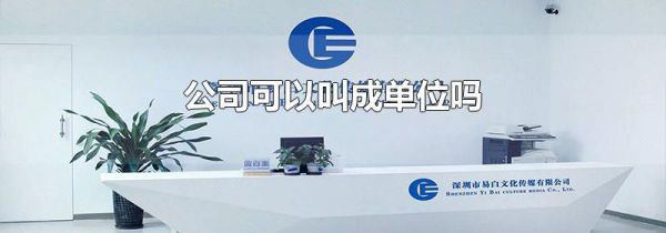 公司可以叫成单位吗