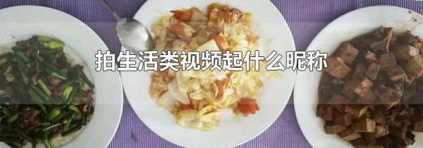 拍生活类视频起什么昵称