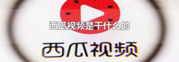 西瓜视频是干什么的