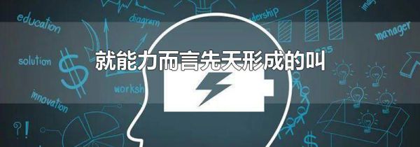 就能力而言先天形成的叫