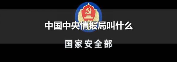 中国中央情报局叫什么
