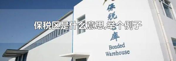 保税区是什么意思,举个例子