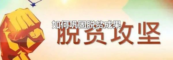 如何巩固脱贫成果