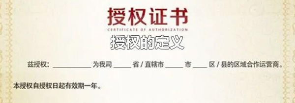 授权的定义