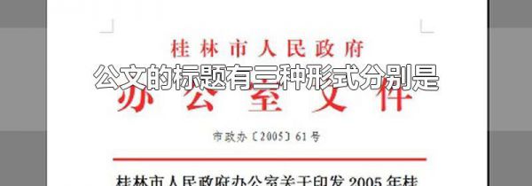 公文的标题有三种形式分别是