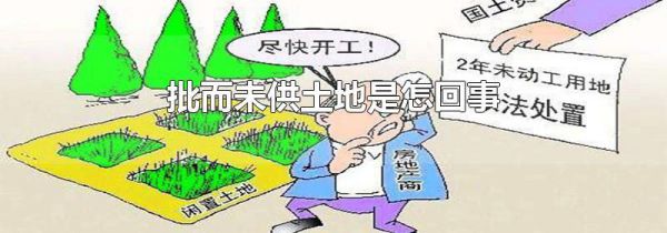 批而未供土地是怎回事
