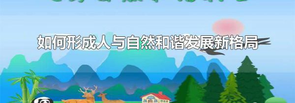 如何形成人与自然和谐发展新格局