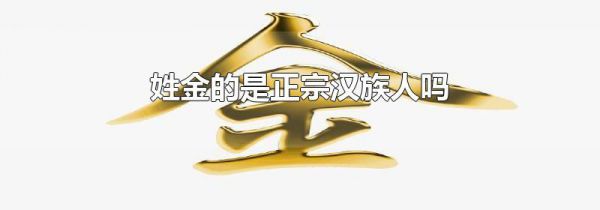 姓金的是正宗汉族人吗