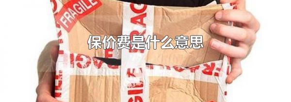 保价费是什么意思