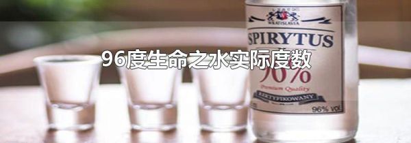 96度生命之水实际度数