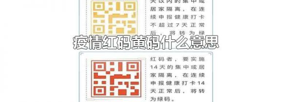 疫情红码黄码什么意思